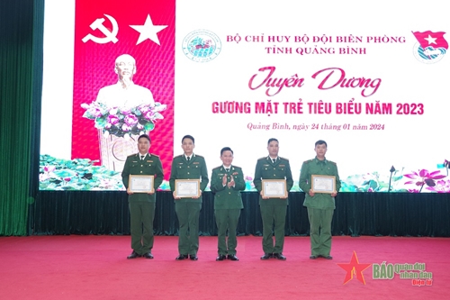 Bộ chỉ huy Bộ đội Biên phòng tỉnh Quảng Bình tuyên dương “Gương mặt trẻ tiêu biểu” năm 2023​
